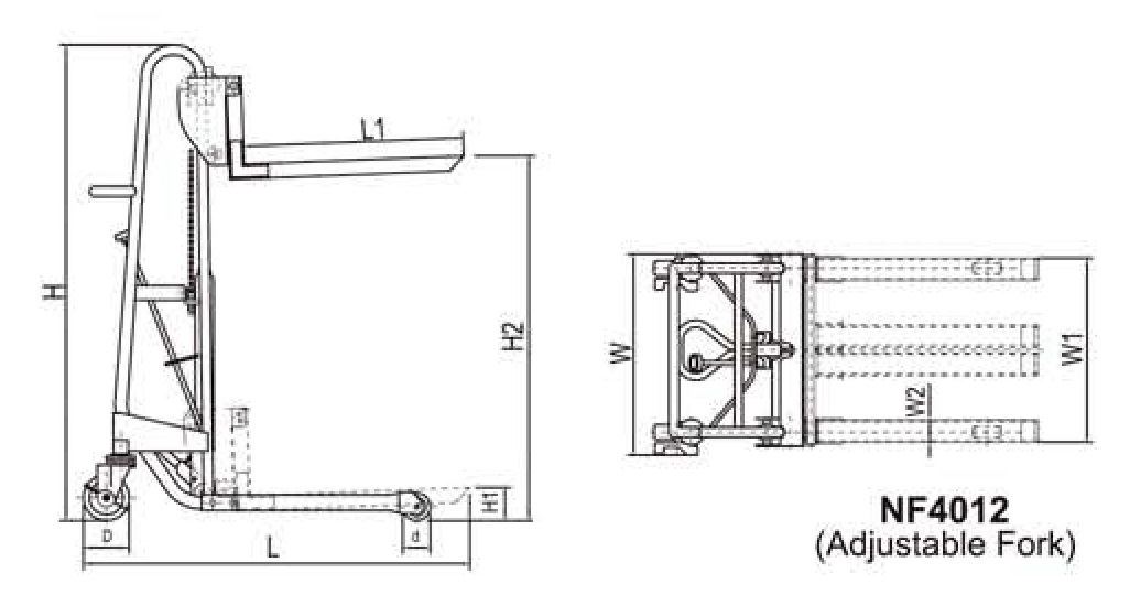 Adjustable Fork NF4012 spec